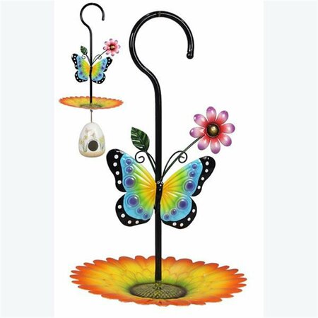YOUNGS Metal Butterfly Design Garden Bird Feeder with KD Packed 73811